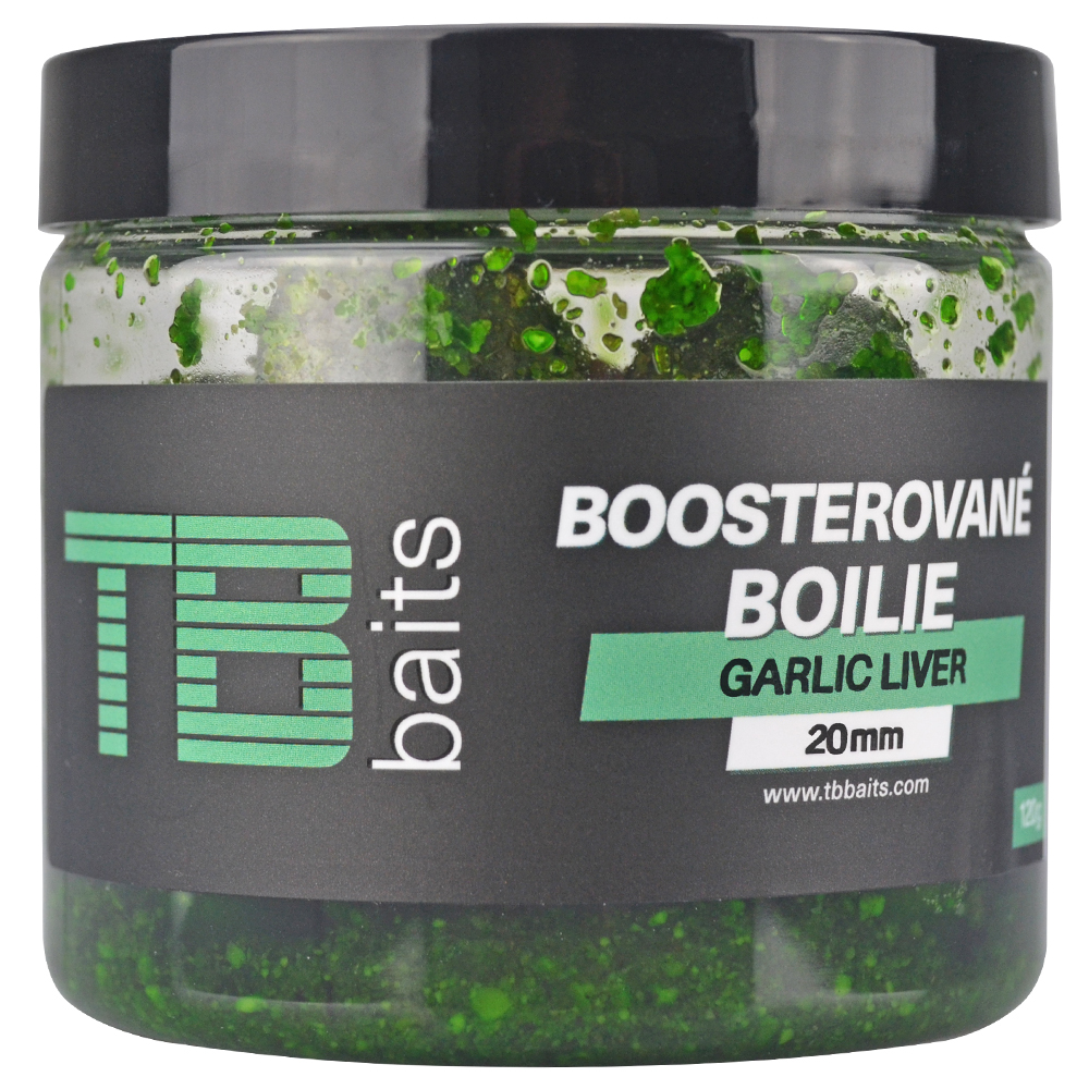 Fotografie TB Baits Boosterované Boilie Garlic Liver 120 g - 16 mm