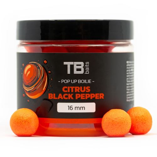 TB Baits Plovoucí  Boilie Pop-Up Citrus - Black pepper + NHDC 65 g