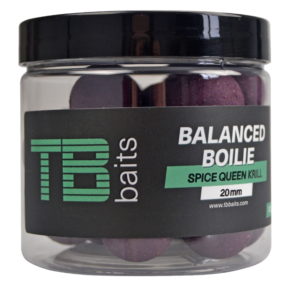 TB Baits Vyvážené Boilie Balanced + Atraktor Spice Queen Krill 100 g - 16 mm