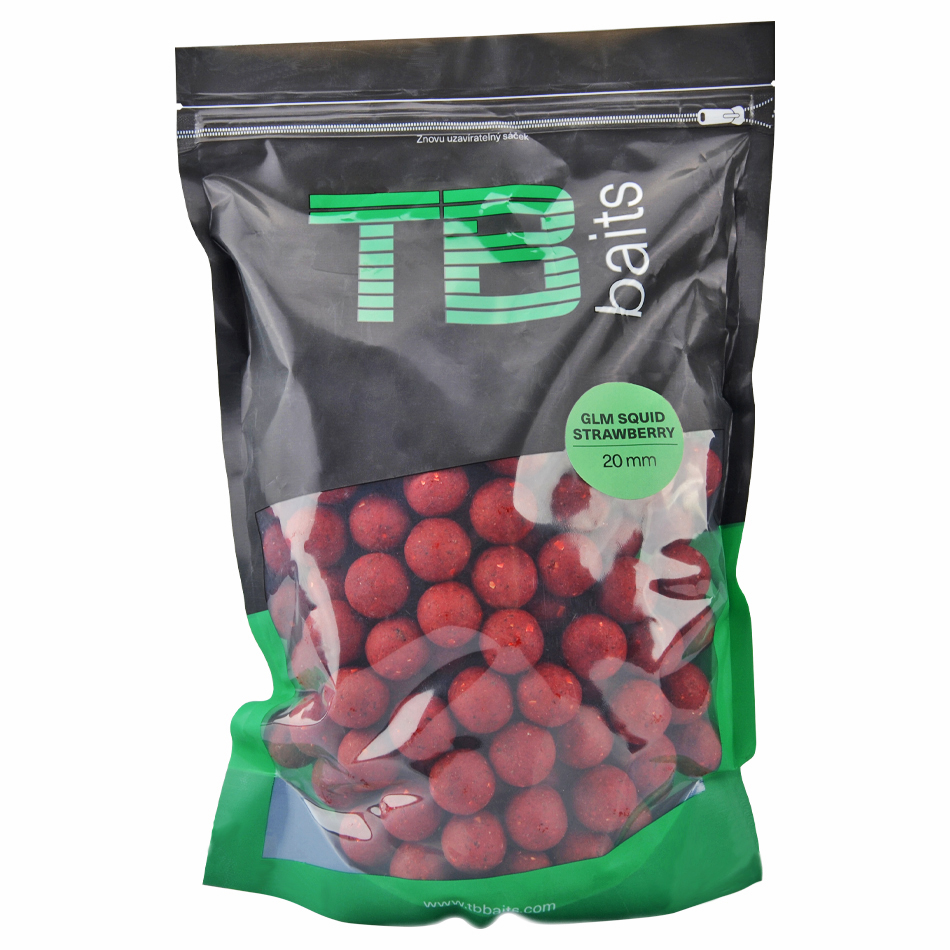 TB Baits Boilie GLM Squid Strawberry - 1 kg 20 mm