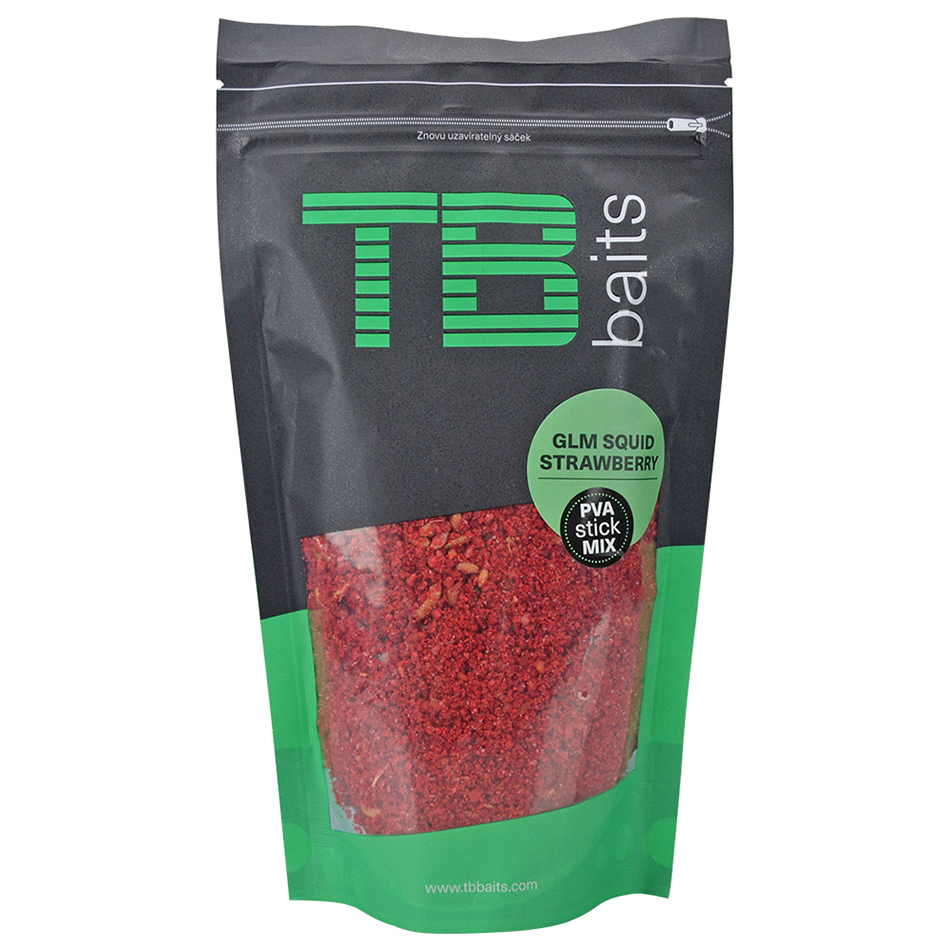 Fotografie TB Baits PVA Stick Mix GLM Squid Strawberry - 200 g