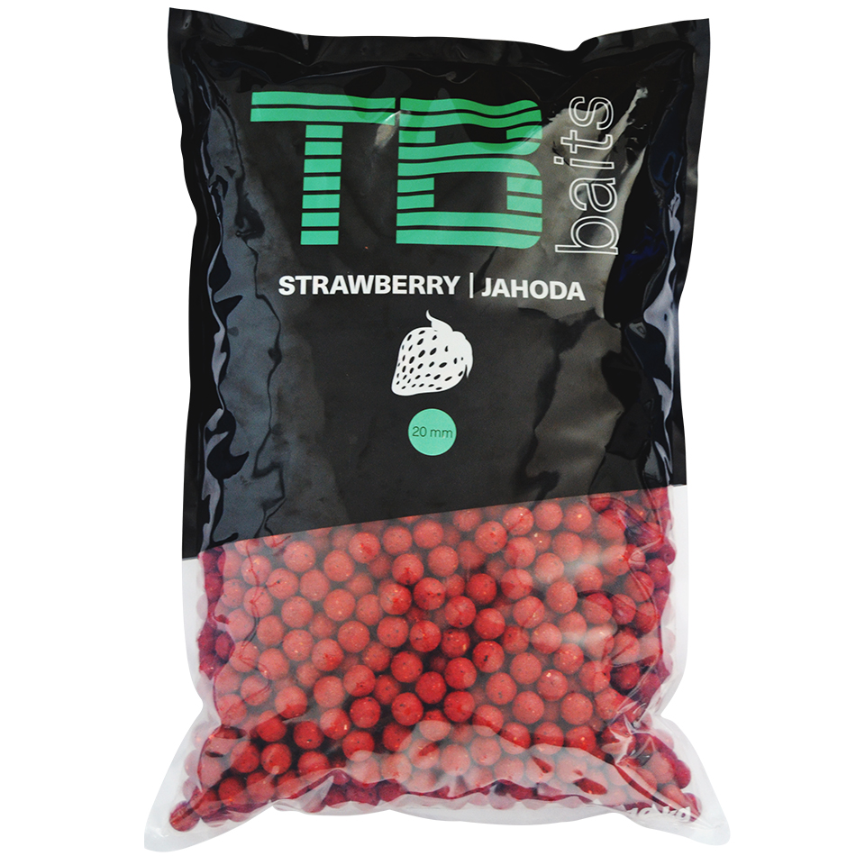 Fotografie TB Baits Boilie Strawberry -10 kg 20 mm